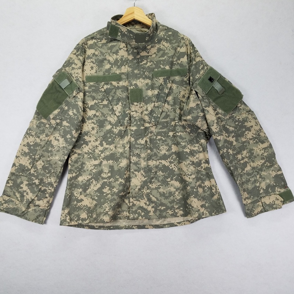 US Army Combat Uniform ACU Coat Digi Camo L Reg Ripstop Full Zip 8415015198599